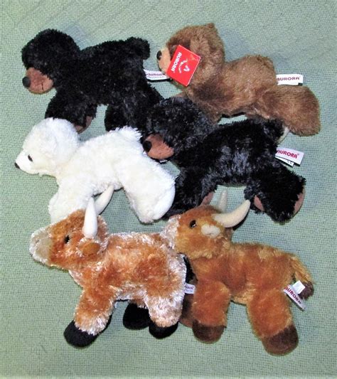 30 AURORA World FLOPSIES Mini Plush Stuffed Animals Dogs Bears WILD Toys Group - Aurora