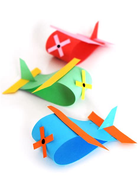 Paper Loop Airplane Craft - Our Kid Things