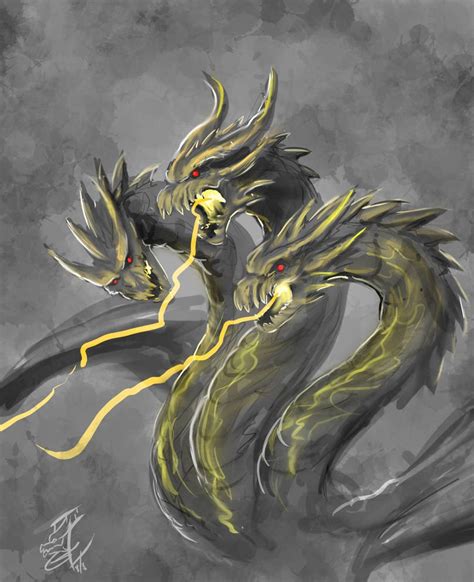 Keizer Ghidorah ( Sketch) by Gabe-TKE on DeviantArt