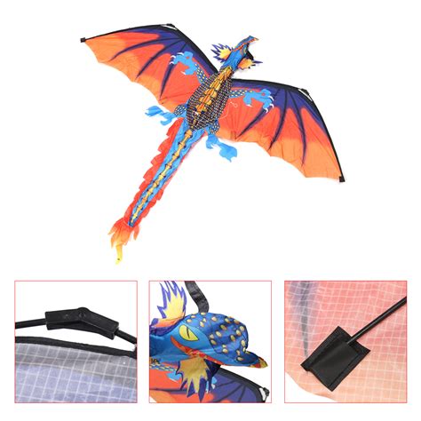 55 Inches Cute Classical Dragon Kite 140cm x 120cm Single Line Kite Wi – Toys Ace