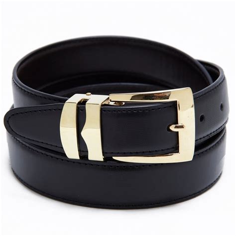 Men's Gold Belt | Reversible Belts | Gold-Tone Buckle