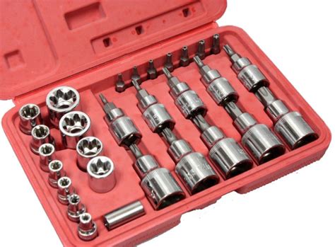 30PC Security Star Torx Sockets Chrome Vanadium & Tamper Proof Bits Set ...