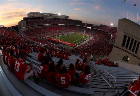 Aerial photographs of Ohio Stadium in Columbus