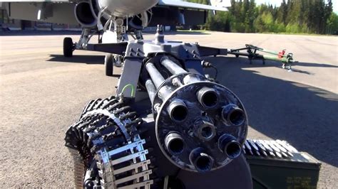 M 61 Vulcan gatling Hornet F18 Gun is loaded - YouTube