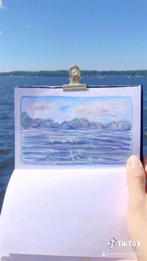 lake sketch [Video] in 2021 | Watercolor art lessons, Painting art ...