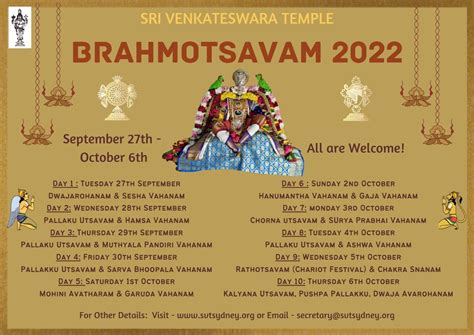 BRAHMOTSAVAM 2022 - Hindu Heritage Month