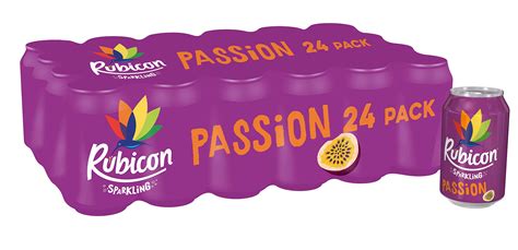 Buy Rubicon Sparkling Passion Flavoured Fizzy Drink with Real Fruit Juice, Handpicked Fruits for ...