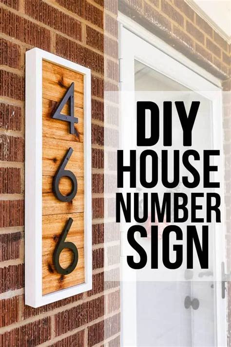 DIY Modern House Number Sign | House numbers diy, Modern house numbers ...