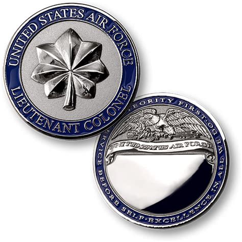 Lieutenant Colonel Air Force - Engravable - Coin