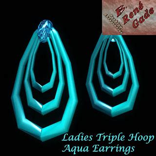 Aqua TriHoop Earrings | B.Rene Gade | Flickr
