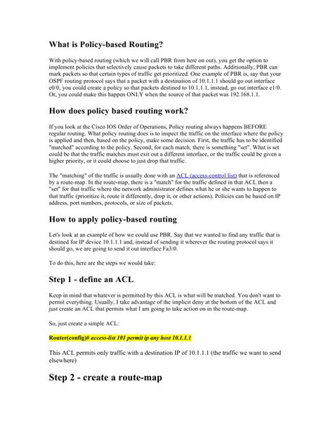 How To Create A Route-MAP | PDF | Routing | Router (Computing)