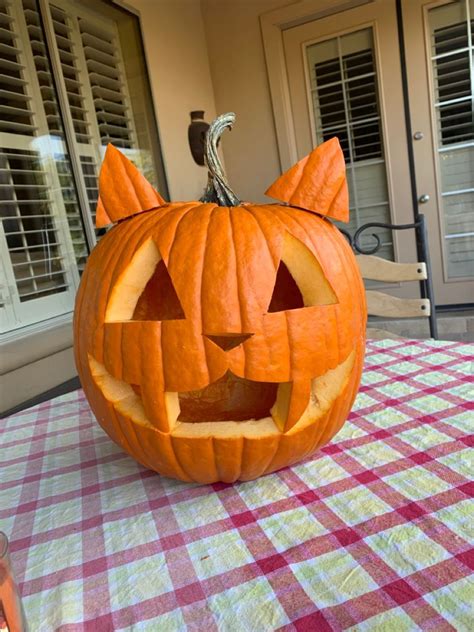 Scary cat pumpkin carvings – Artofit