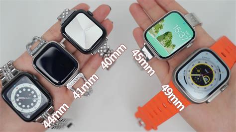 Apple Watch Size Comparison on Wrist 40mm vs 41mm vs 44mm vs 45mm 49mm ...