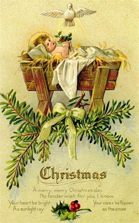 Items similar to Old Fashioned Christmas cards - Religious Series ...