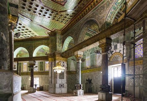 Interior Of Dome On The Rock. Jerusalem, Israel. Stock Photo - Image: 65087172