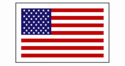 Small American Flag Decals 2.75 x 1.75