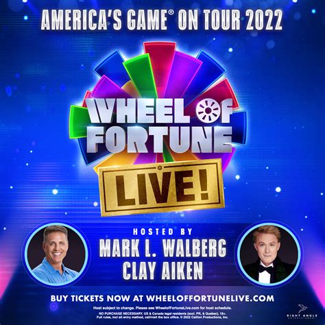 Wheel Of Fortune Live! Announces Mark L. Walberg and Clay Aiken as Hosts of 2022 North American ...