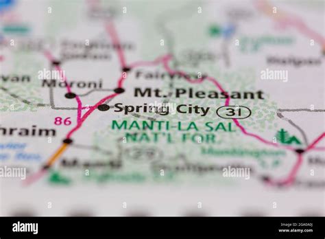 Map of spring city utah hi-res stock photography and images - Alamy