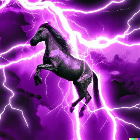 A psychedelic horse riding a lightning bolt in a | DALL·E 2 | OpenArt