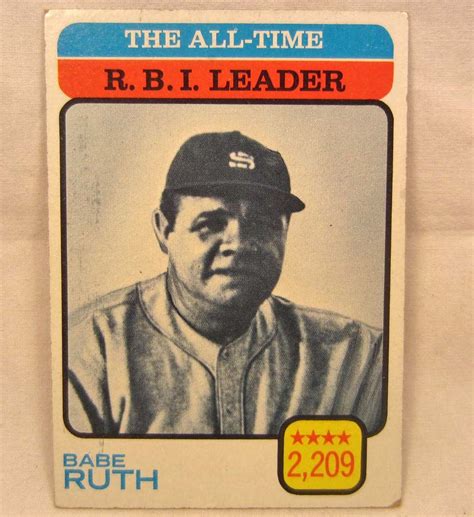 1973 TOPPS #474 BABE RUTH BASEBALL CARD