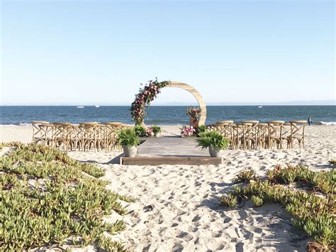 Santa Barbara Beach wedding, round wedding arch, wedding arbor, beach ...