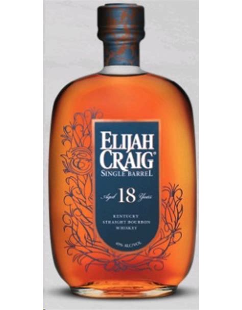 Elijah Craig Single Barrel 18 Year Old Bourbon 750ml - Pound Ridge Wine ...