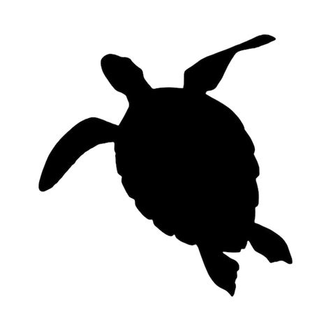 Premium Vector | Turtle silhouette vector black color on white background