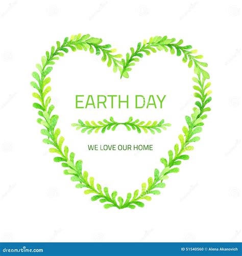 We love Earth. stock vector. Illustration of green, date - 51540560