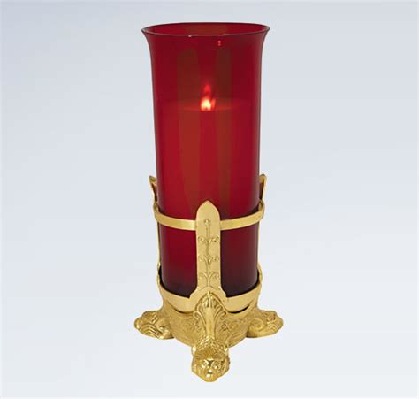 Catholic Church Sanctuary Lamp with Ruby Globe