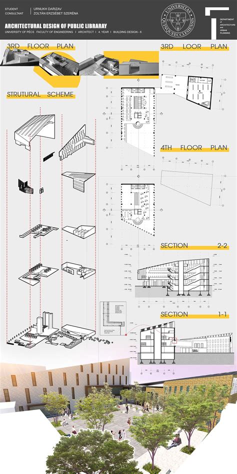 Project of public library in Szeged on Behance | Architettura, Design ...