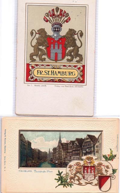 Hamburg Coat-of-Arms #7 (top); Deichstraße #4 (bottom) | Coat of arms, Baseball cards, Arms