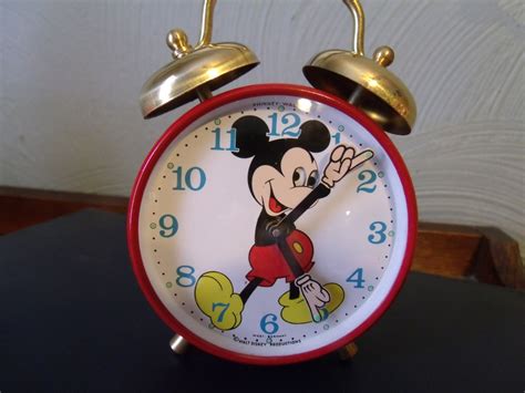 Vtg Disney Mickey Mouse Alarm Clock Wind Up by TeresasTreasuresEtc