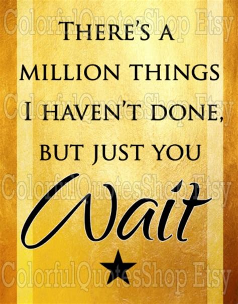 Hamilton Musical Quote Just You Wait Typography Poster Print - Etsy