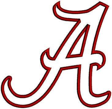 "A" Alabama Crimson Tide Football Logos Clip Art - Clip Art Library | Alabama quilt, Alabama ...