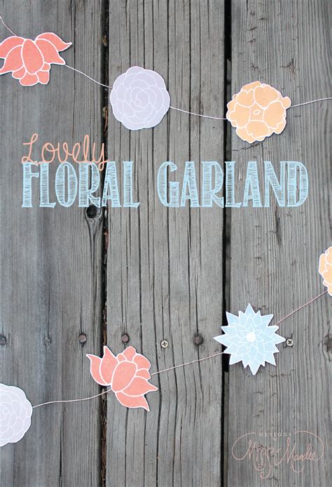 Floral Garland Printable Free Spring Banner - Printables 4 Mom