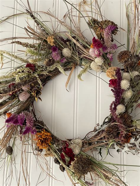 Dried flower wreath | Dried flower wreaths, Dried flowers, Dried wreath