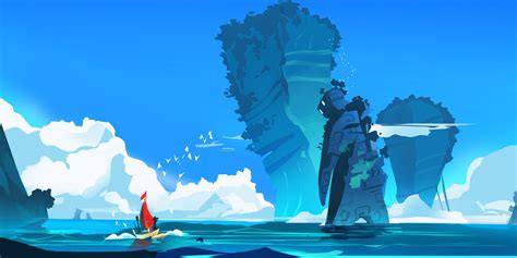 ArtStation - Speed Painting Ocean Blue, Matt Sanz | Paysage manga, Paysage imaginaire, Art paysage