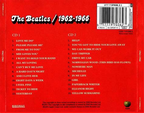 the beatles 1962 1966 red album