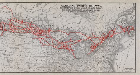 1914 Antique Canadian Pacific Railway Map Canadian Railroad - Etsy in ...