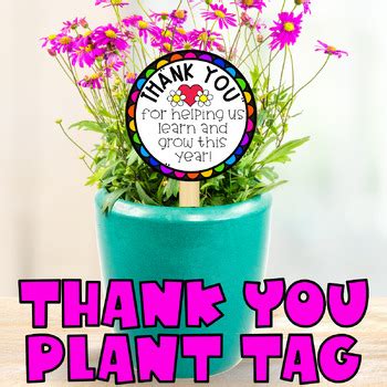 Thank You Tag for Plant by Growing Goodness | TPT