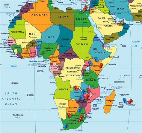 Political map of africa continent showing all the countries labeled in it with political ...