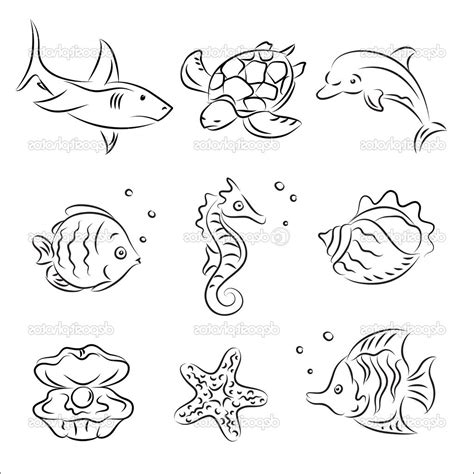 Sea Animals Drawing at GetDrawings | Free download