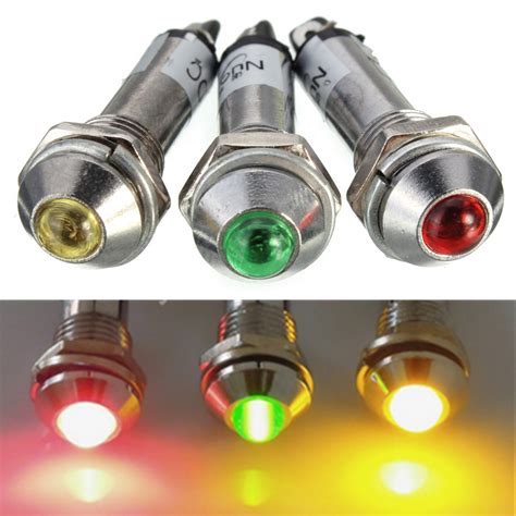 8mm LED Dashboard Panel Indicator Warning Light Bulb Lamp 12V For Car Lorry Boat Sale - Banggood.com