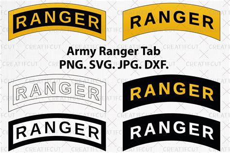 US Army Ranger Tab SVG. Military Badge, Army Ranger Badge, Military ...