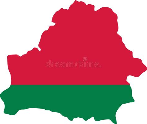 Belarus map with flag stock illustration. Illustration of silhouette - 107149773