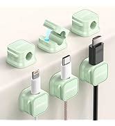 Amazon.com: 6 Pack Magnetic Cable Clips [Cable Smooth Adjustable] Cord ...