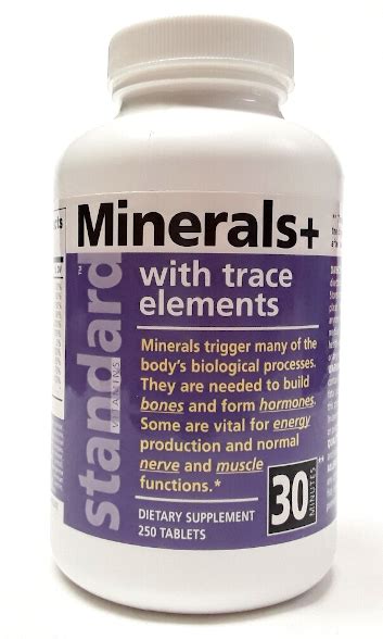 Standard Vitamins Minerals + Trace Elements, 250 tablets