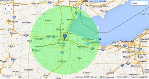 50 Mile Radius Map - United States Map