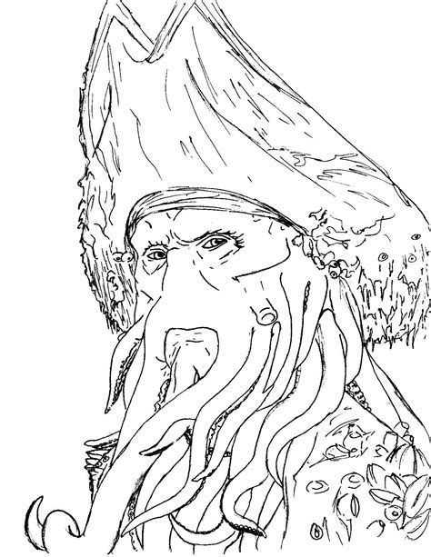 Davy Jones Ship Coloring Page Coloring Pages