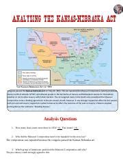 Kansas-Nebraska Act Map student copy.docx - - Congress passed the ...